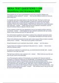 MERA TEST QUESTIONS 1-100 Questions and Answers 2023