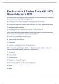Package deal  for Fire Instructor 1 Exam With 100% Correct Answers 2023