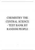 TEST BANK FOR CHEMISTRY THE CENTRAL SCIENCE BY RANDOM PEOPLE