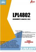 LPL4802 ASSIGNMENT 3 SEMESTER 1 2023