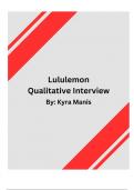 Lululemon Peer Interview