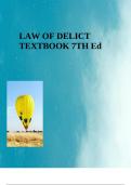 LAW OF DELICT TEXTBOOK 7TH Ed