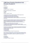 LSW Exam Practice Questions And Answers Graded A&plus;