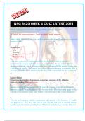 NSG 6420 WEEK 4 QUIZ LATEST 2023 newest update graded A+