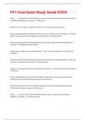 FF1 Final Exam Study Guide IFSTA&vert; Questions With 100&percnt; Correct Answers &vert; Verified