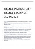 Exam &lpar;elaborations&rpar; LICENSE INSTRUCTOR 