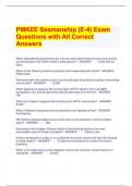 PMKEE Seamanship (E-4) Exam Questions with All Correct Answers 