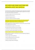 HESI MRD SURG EXAM QUESTIONS AND ANSWERS LATEST RATED A&plus;