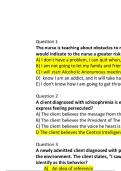 Mental Health Final Exam 96&percnt; 2023 Final Exam Answered and Correct Exam 2