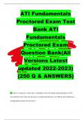 ATI FUNDAMENTAL COMPLETE TESTBANK 2023 VERIFIED EXAM FINAL GRADED A 2023 LATEST VERSION