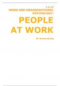 Samenvatting 2023 | Organizational Psychology: People at Work (FSWP1-070-A) COMPLEET