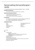 Samenvatting farmacotherapie&colon; deel cardiovasculair