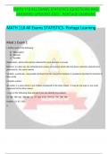 MATH 110 ALL EXAMS STATISTICS (QUESTIONS AND ANSWERS)UPDATED 2023 - PORTAGE LEARNING