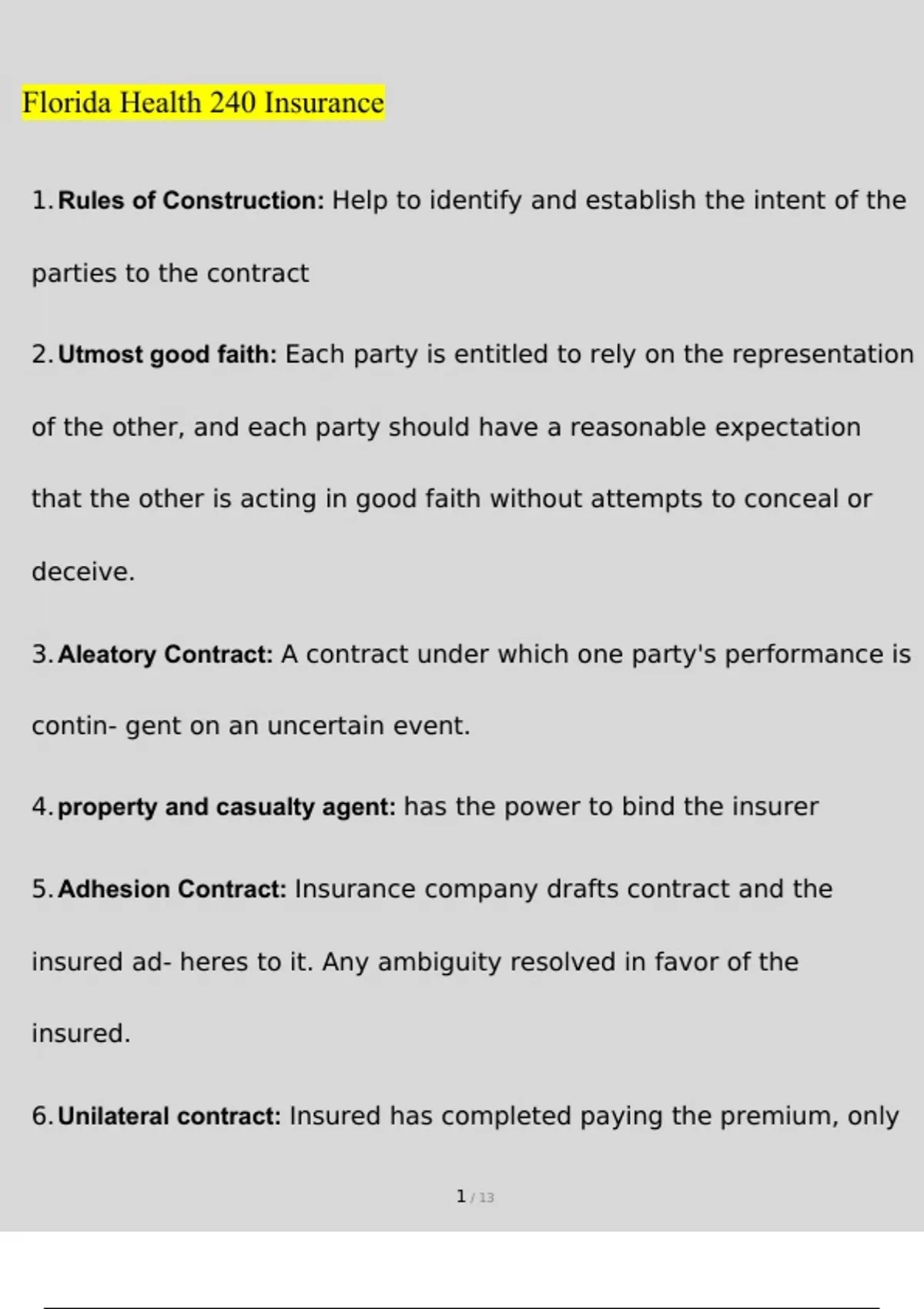 Florida 2 40 Health Insurance Practice Exam 2025 Questions And Answers