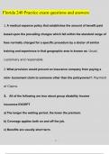 Florida 240 Practice exam questions and answers