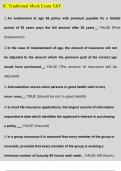 IC Traditional Mock Exam T&F EXAM Questions and Answers &lpar;2022&sol;2023&rpar; &lpar;Verified Answers&rpar;