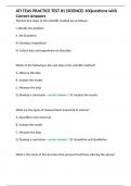 ATI TEAS PRACTICE TEST &num;1 &lpar;SCIENCE&rpar; 10Questions with Correct Answers 