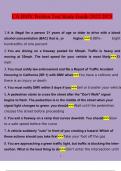 CA DMV Written Test Study Guide&period; questions and answers&rcub; &lpar;2022&sol;2023&rpar; &lpar;verified answers&rpar;