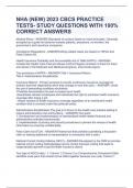 NHA (NEW) 2023 CBCS PRACTICE TESTS- STUDY QUESTIONS WITH 100% CORRECT ANSWERS