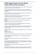USPA Skydiving B License Study Guide With Correct Answers&period;