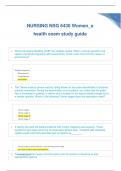 South University NSG 6430 Womens study guide & final exam quiz with answers graded A&plus;