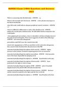 NUR503 Exam 2 With Questions and Answers 2023