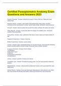  Certified Paraoptometric Anatomy Exam Questions and Answers 2023