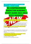 RN COMPREHENSIVE PREDICTOR NURSING - STUDY GUIDE 2023-2024 WITH ANSWERS