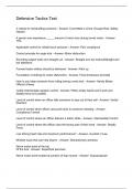 Defensive Tactics Test