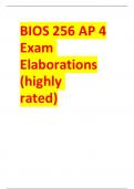 BIOS 256 AP 4 Exam Elaborations (highly rated)