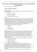 PEDIATRIC PRIMARY CARE 4TH EDITION RICHARDSON TEST BANK&comma; QUESTIONS & ANSWERS