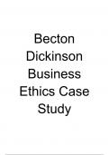 Becton Dickinson Business Ethics Case Study 