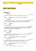 HSCO 506 Exam 2 Liberty University Complete Solution (Version ii) 2023-2024, Attempt Score:100%