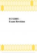ECS2601 - Exam Revision