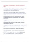 RBS Training Program Exam 50 Questions with Answers 2023&comma;100&percnt; CORRECT