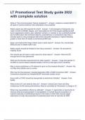 LT Promotional Test Study guide 2022 with complete solution