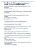 N4&colon; Exam 3 - Nursing Jurisprudence Exam Questions And Answers&period;
