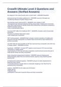 Crossfit Ultimate Level 2 Questions and Answers &lpar;Verified Answers&rpar;