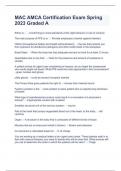 MAC AMCA Certification Exam Spring 2023 Graded A