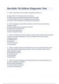 Summary ServSafe 7th Edition Diagnostic Test> 80-question diagnostic test and answer key &lpar;all correct updated 2022-2023&period;&rpar;
