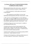 LA Series 103 Exam&vert; 732 QUESTIONS&vert; WITH COMPLETE SOLUTIONS