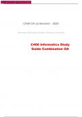 WGU C468 Informatics Study Guide Combination Oa