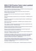 WGU C182 Practice Tests Latest updated 2022&sol;2023 &lpar;Advanced test&rpar;