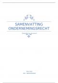 Samenvatting Ondernemingsrecht, academiejaar 2022/2023, (16/20) prof Jeroen Delvoie & Robin Van Gysel