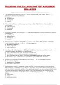 VARIATIONS IN SEXUAL BEHAVIOR ASSESSMENT TEST FINAL EXAM (QUESTIONS WITH ANSWERS AVAILABLE) WALDEN