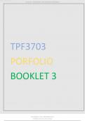 TPF3703 PORFOLIO BOOKLET