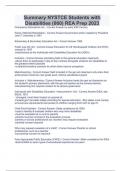 Summary NYSTCE Students with Disabilities &lpar;060&rpar; REA Prep 2023