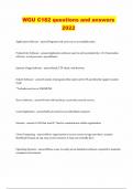 WGU C182 Questions and Answers 2022