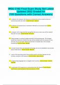 WGU C182 Final Exam Study Set Latest Updated 2022&sol;2023&period; Graded A&plus;