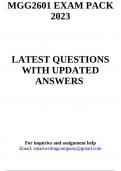 MGG2601 EXAM PACK 2023
